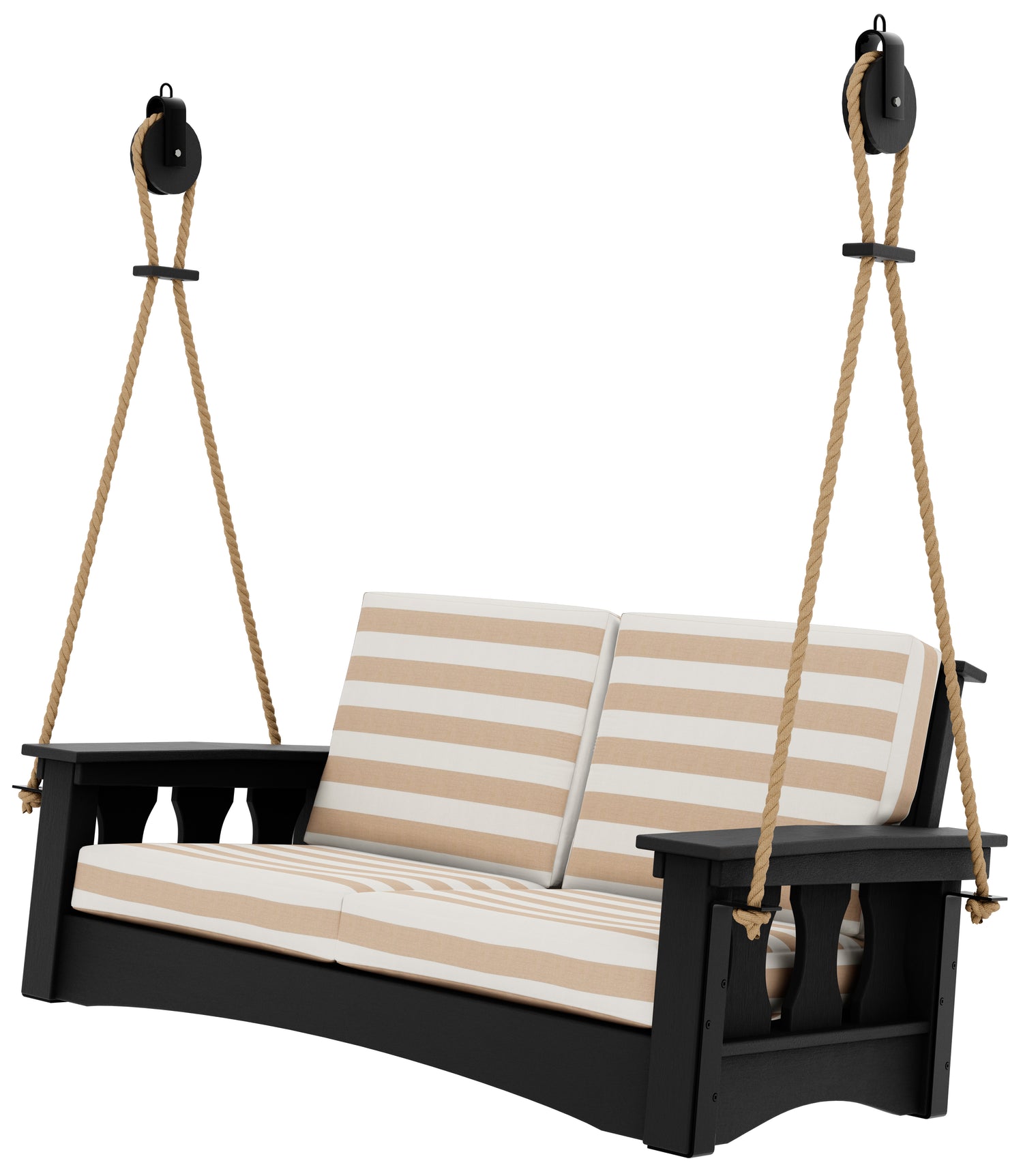 Base Color: Black | Fabric Color: Heather Beige