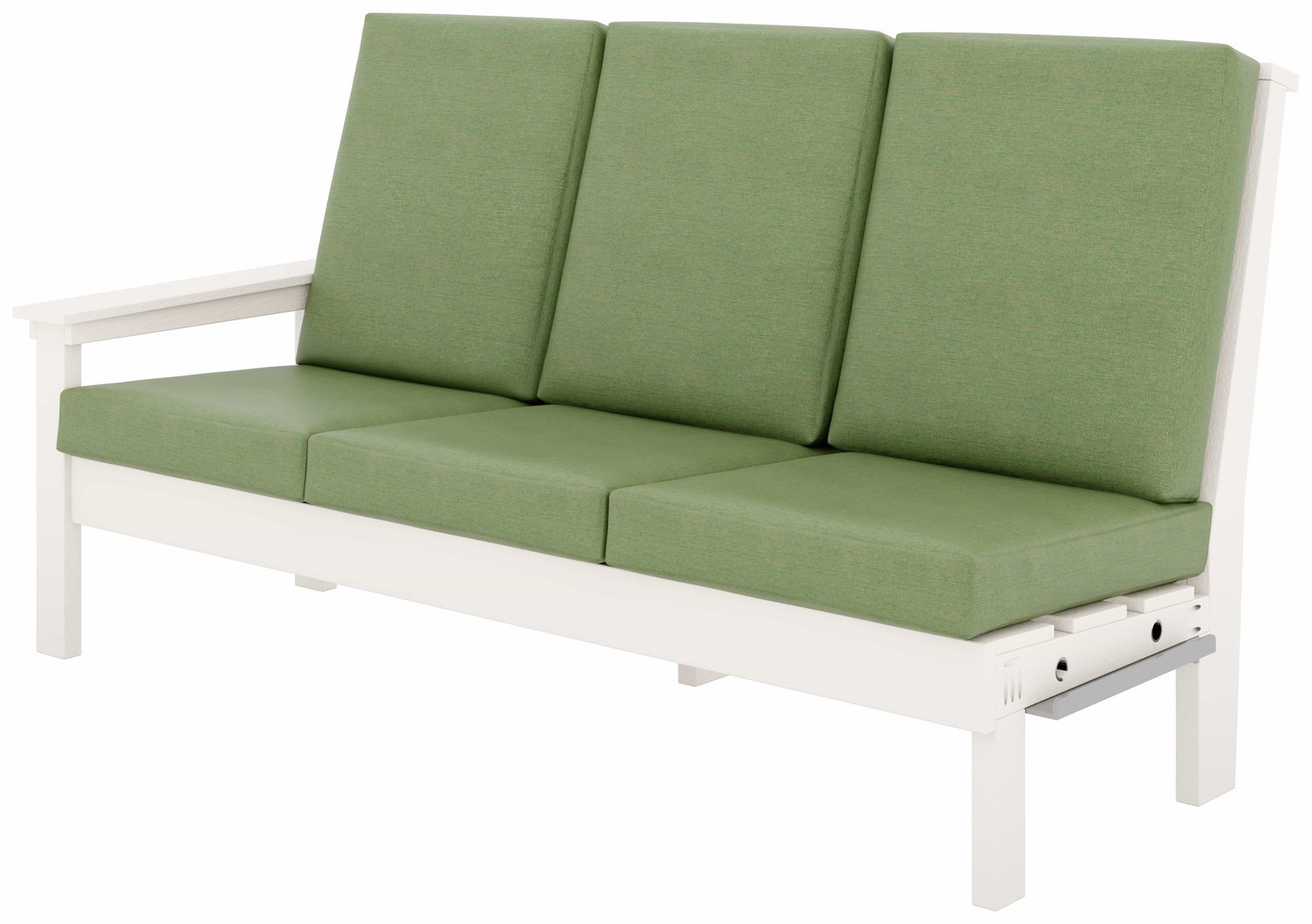 Left End (LE) - Base Color: White | Fabric Color: Canvas Fern