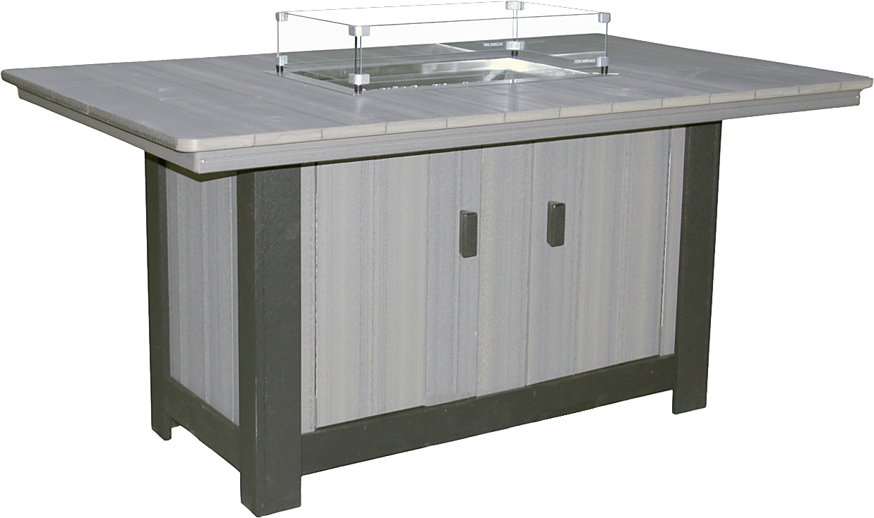 Rectangular Fire Table- Counter Height
