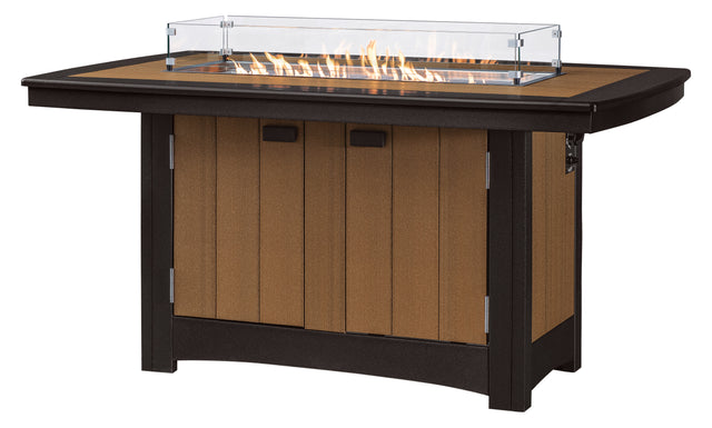 Base Color: Black | Accent Color: Antique Mahogany | 12x42 Firepit